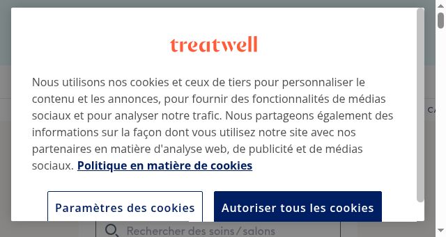 Screenshot of treatwell.fr