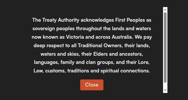 Screenshot of treatyauthority.au