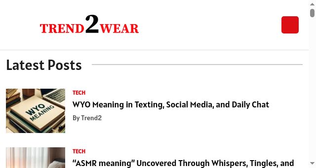 Screenshot of trend2wear.com