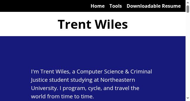 Screenshot of trentwiles.com