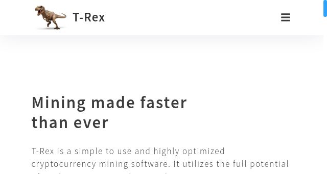 Screenshot of trex-miner.com