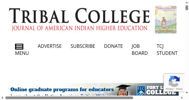 Screenshot of tribalcollegejournal.org