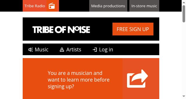 Screenshot of tribeofnoise.com