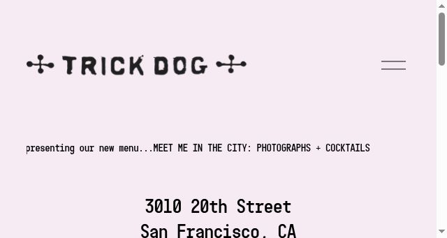 Screenshot of trickdogbar.com