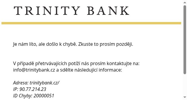 Screenshot of trinitybank.cz