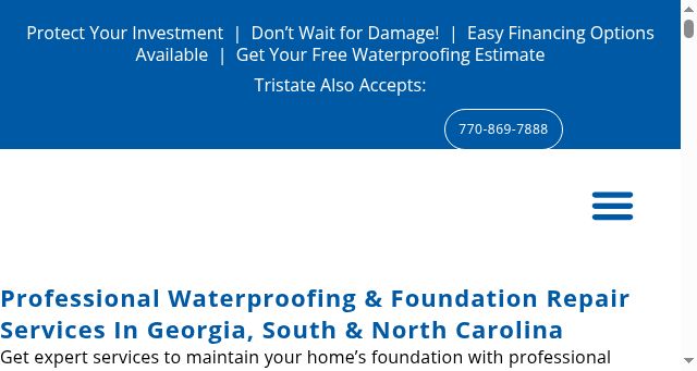 Screenshot of tristatewaterproofing.net