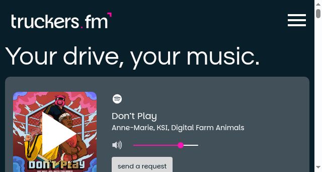 Screenshot of truckers.fm
