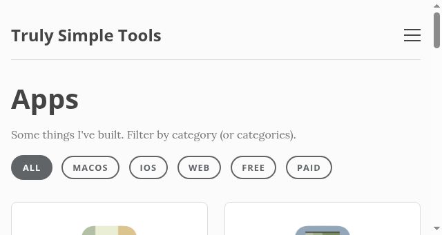 Screenshot of trulysimpletools.com