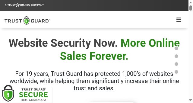 Screenshot of trustguard.com