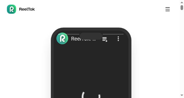 Screenshot of tryreeltok.com