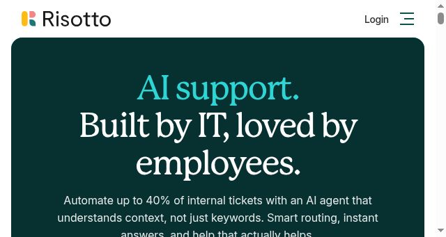 Screenshot of tryrisotto.com