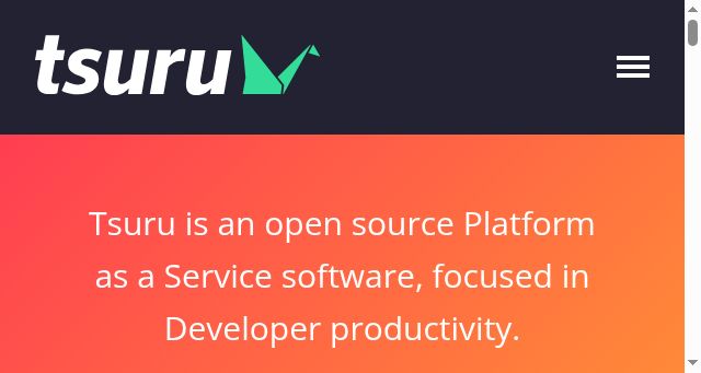 Screenshot of tsuru.io