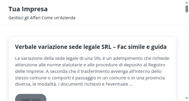 Screenshot of tuaimpresa.net