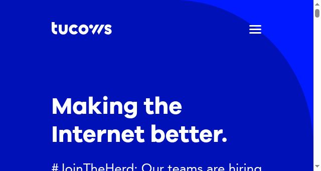 Screenshot of tucows.com