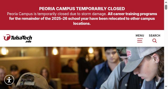 Screenshot of tulsatech.edu