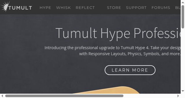 Screenshot of tumult.com