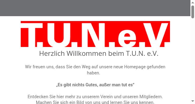 Screenshot of tun-ev.com