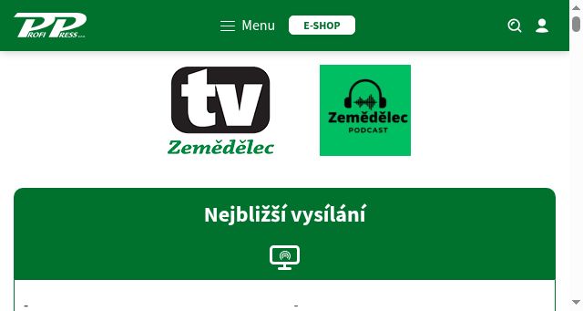Screenshot of tvzemedelec.cz