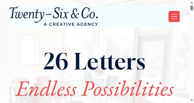 Screenshot of twentysixandco.com
