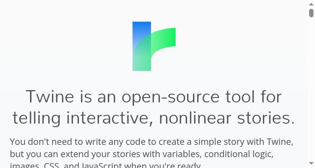 Screenshot of twinery.org