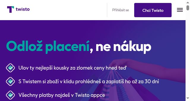 Screenshot of twisto.cz