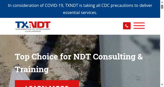 Screenshot of txndt.com