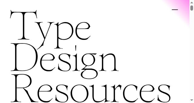Screenshot of typedesignresources.com