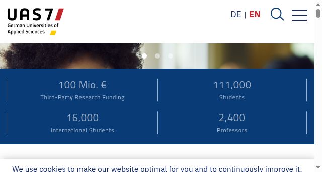 Screenshot of uas7.org