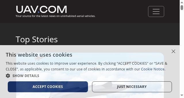 Screenshot of uav.com