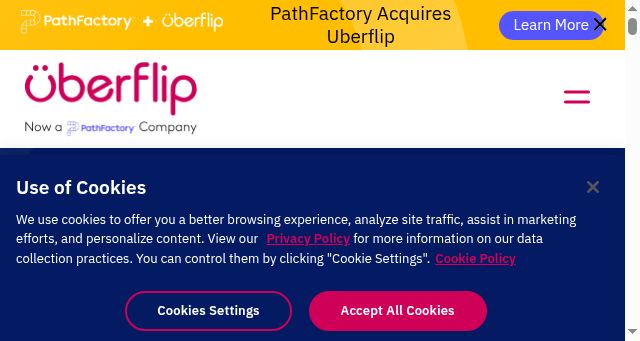 Screenshot of uberflip.com