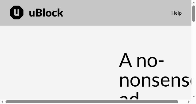 Screenshot of ublock.org
