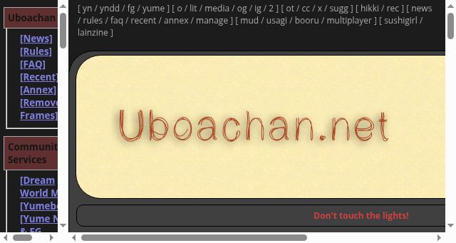 Screenshot of uboachan.net