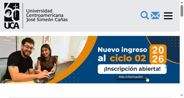 Screenshot of uca.edu.sv