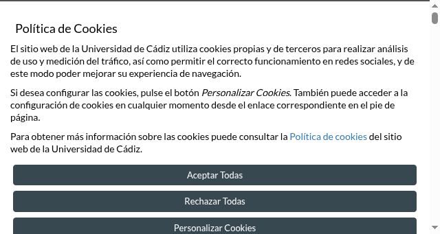 Screenshot of uca.es