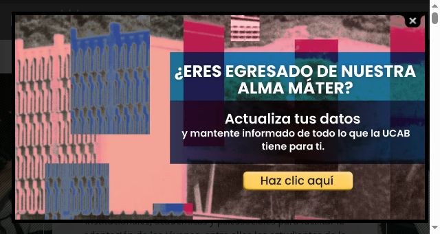 Screenshot of ucab.edu.ve