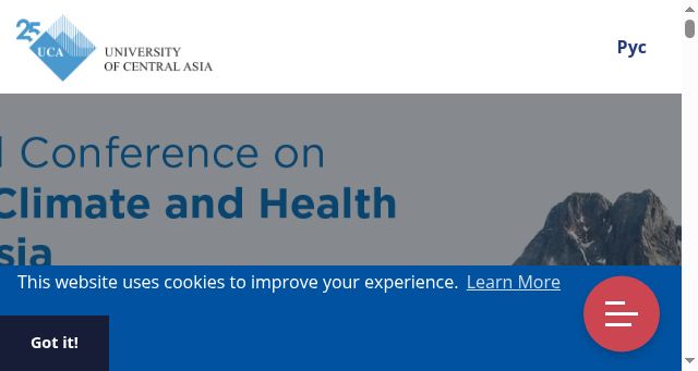 Screenshot of ucentralasia.org