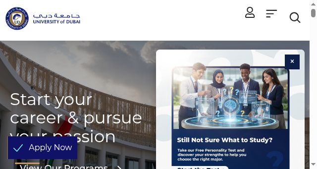 Screenshot of ud.ac.ae