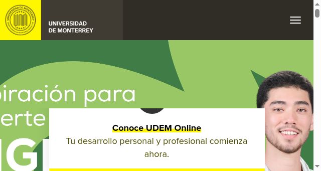Screenshot of udem.edu.mx