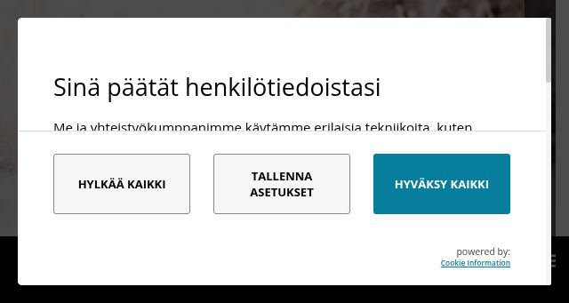 Screenshot of uef.fi