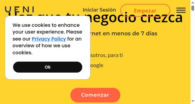 Screenshot of ueni.com