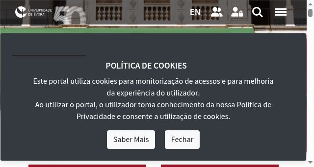 Screenshot of uevora.pt