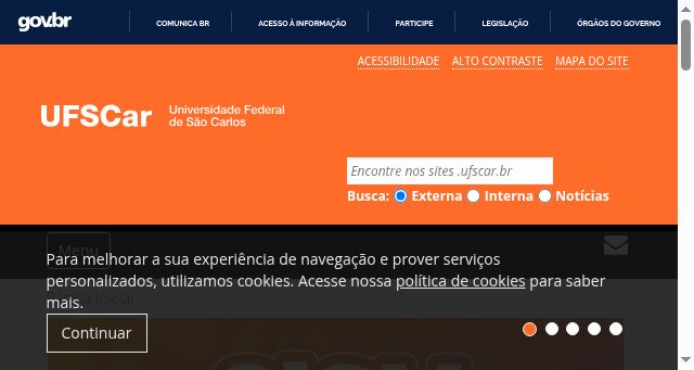 Screenshot of ufscar.br