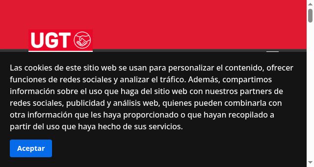 Screenshot of ugt-fica.org