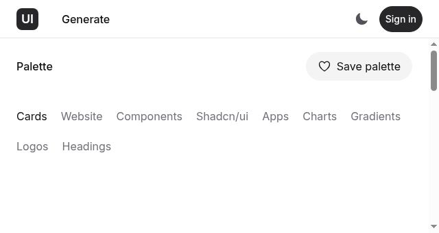 Screenshot of uicolors.app