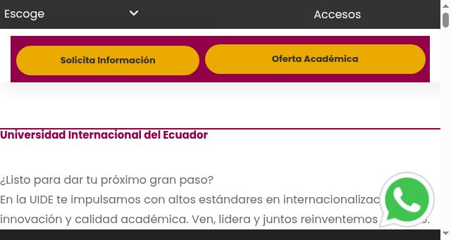 Screenshot of uide.edu.ec