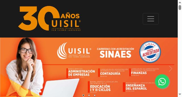 Screenshot of uisil.ac.cr