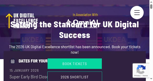 Screenshot of ukdigitalexcellenceawards.co.uk