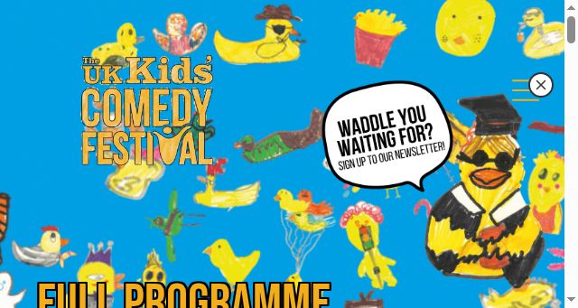 Screenshot of ukkidscomedyfestival.co.uk