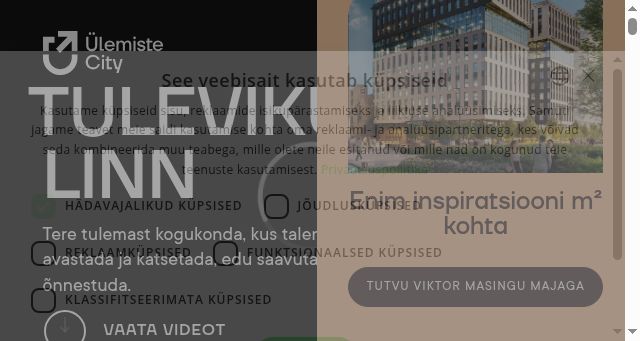 Screenshot of ulemistecity.ee