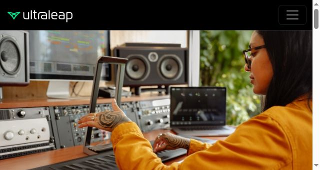 Screenshot of ultraleap.com